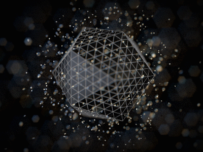 Icosa 3d after affects animation c4d cinema 4d depth of field particles
