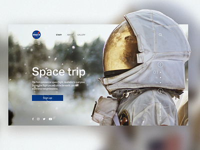 Space trip website - UX/UI