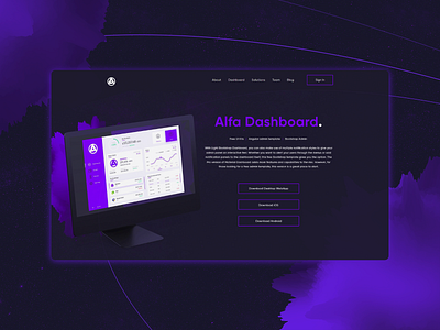 Landing Page for an Admin Dashboard Template branding dashboad design flat front end design landing page landing page minimal ui web web design website