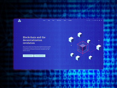 Blockchain landing page crypto design landing page minimal ui web web design website