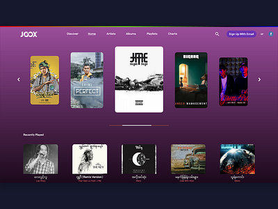 Joox Music Desktop-Redesign design redesign typography ui ux web