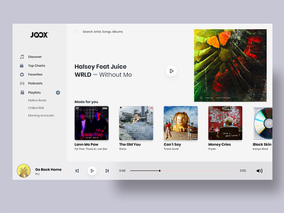 Joox Desktop App branding redesign typography ui ux web