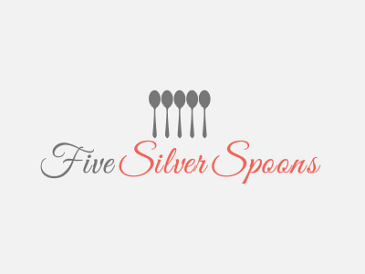 Five Silver Spoons - Logo flat design logo logodesign vector