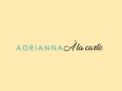 Adrianna A la carte - Logo logo logodesign typography vector