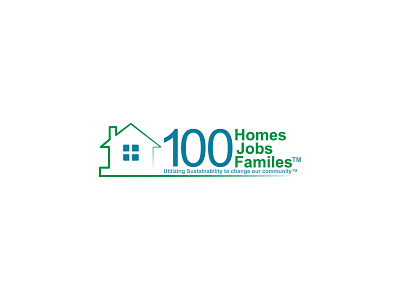 100 Homes Jobes Familes - Logo flat design icon logo logo design logodesign vector web