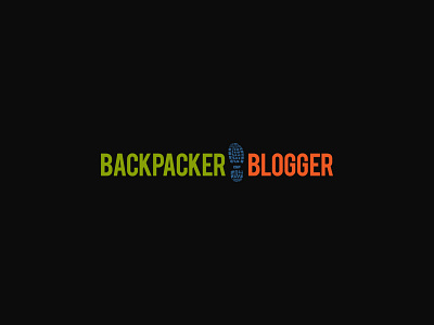 Backpacker Blogger - Logo design flat design graphic design illustrator logo logodesign typography vector