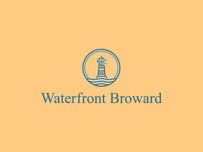 Waterfront Broward - Logo flat design graphic design logo logodesign vector