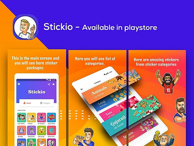 Stickio app branding design icon illustration illustrator logo ui ux vector