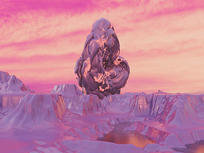Eerie 3d album art alien artist blender cover art dark eerie music render space terrain texture trap tribal