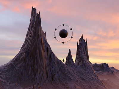 Terminal 3d art 3d artist album art art blender cover art cover design cycles design fog glass mountain mountains music render sky sunset terrain trap tribal