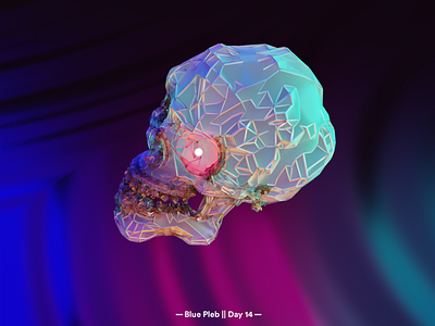 Dox. 3d 3d art ai album art art blender cover art cycles design glass music render skull