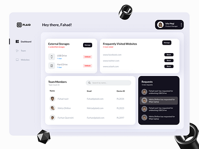 Team Management Dashboard