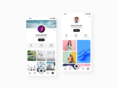 Social Media Profile UI design profile uidesign uxdesign