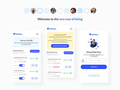 Blue Collar Hiring Platform design dribbble uidesign uxdesign