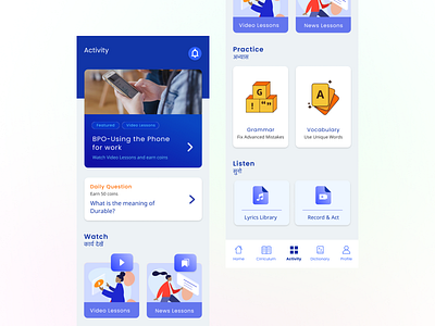 enGuru app: Live English Learning for Adults & Kids design dribbble illustration uidesign uxdesign