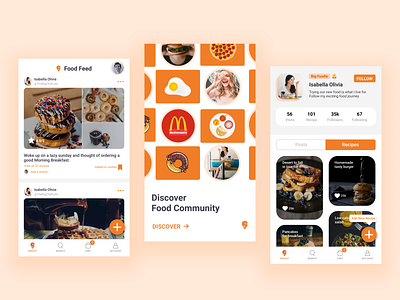 Food Community Concept design designinspiration uidesign uxdesign