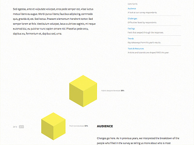 Gridset Responsive Report 2014 freight sans infographics svg typography