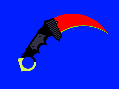 Karambit design icon illustration weapon