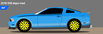Mustang Gt 2010 car cars design illustration vector artwork