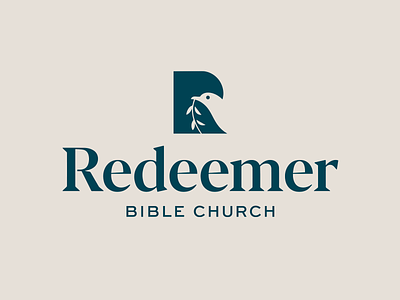 Redeemer Logo bird branding church dove icon imagery lettering logo typography