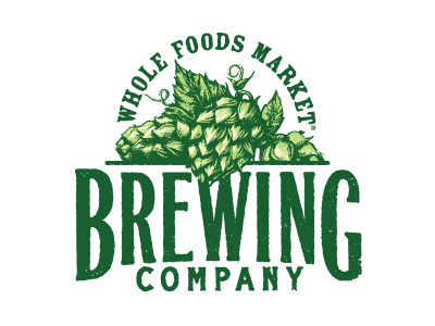 Whole Foods Brewing Co. beer branding brewing hops illustration logo whole foods