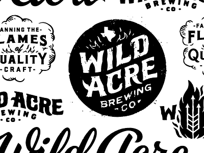 Logo Set badge beer branding drawing fire icon illustration lettering logo signage typography vintage