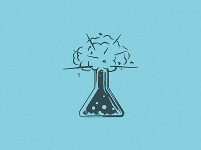Science Project beaker fire icon illustration logo science
