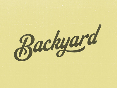 Backyard logo script texture typography wordmark