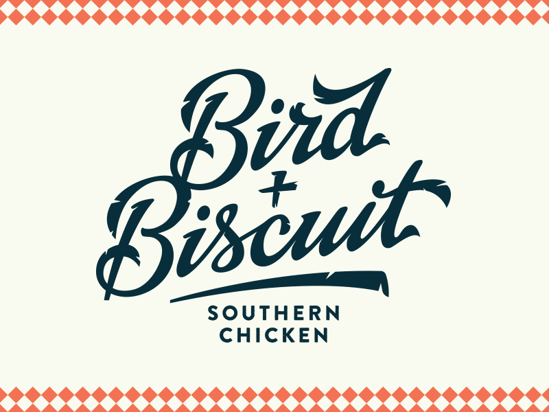Bird + Biscuit bird biscuit chicken feather logo typography branding