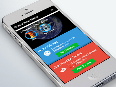 Game Invitation Screen for Mobile evil apples flat game ios ios7 iphone iphone matchmaking mobile social