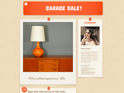 Garage Sale app ios iphone mobile orange theme ui
