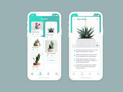 Plant Care App - Work in Progress app design icon ios iphonex plant ui user experience ux