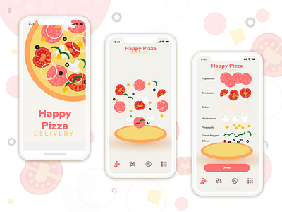 Pizza Customizer App adobexd app delivery design digital illustration ios iphone mobile pizza user experience
