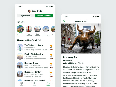 Sightseeing Mobile App app destination feed friend ios location map media mobile network place post route search sight social tourism travel ui walk