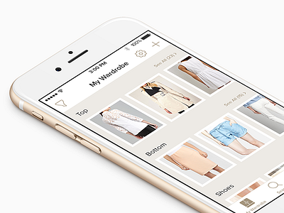 Wardrobe App app application clothes fashion iphone mobile ui ux wardrobe woman