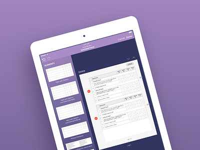 Form Management Tool app builder form healthcare interface investigation ios ipad medical tablet ui ux