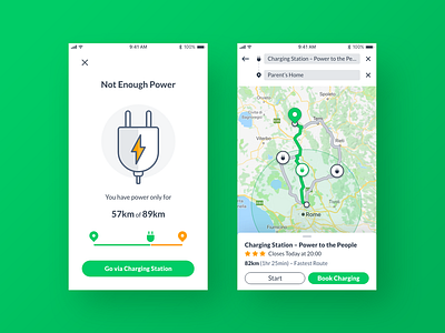 Navigation App app application car design drive energy green interface ios iphone mobile navigation road route traffic transport transportation ui ux way