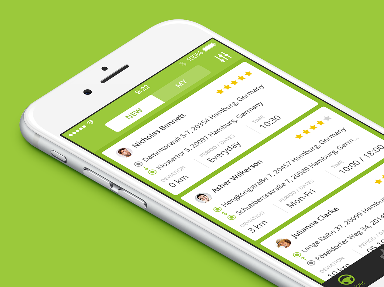 Carpooling App by Sergey Karpuk on Dribbble