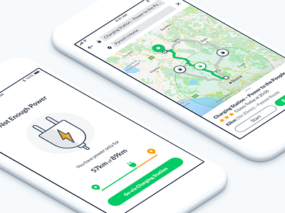 Navigation App app application car design drive electric energy green interface ios iphone mobile navigation route traffic transport transportation ui ux