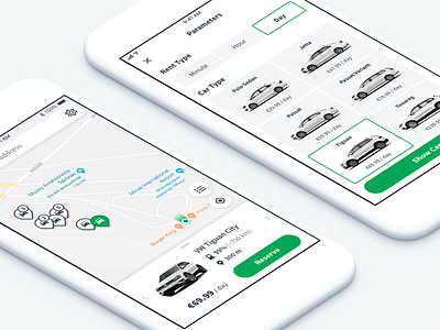 Carsharing App app application auto car car sharing design drive ios iphone mobile mobility navigation rent route sharing traffic transport transportation ui ux