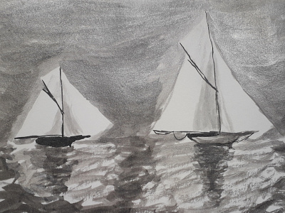 Boat | Acrylic Painting acrylic acrylicpainting black and white branding paint