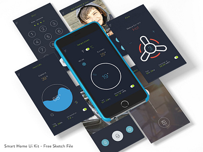 Free Smart Home Ui kit - Sketch File app home kit mobile smart ui