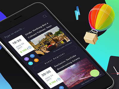 Event 3 Mobile Ui discover events friends fun mobileapp places sketchapp ui ux