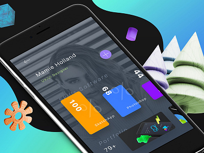 Profile 5 Mobile Ui profile sketchapp ui ux