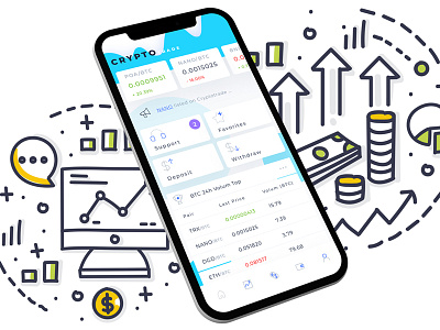 Crypto Trade Home Mobile Ui