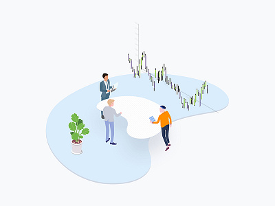 Free Illustration - Blockchain Trade Coin Team Isometric bitcoin blockchain coin cryptocurrency ethereum exchange ico isometric platform token trade trading