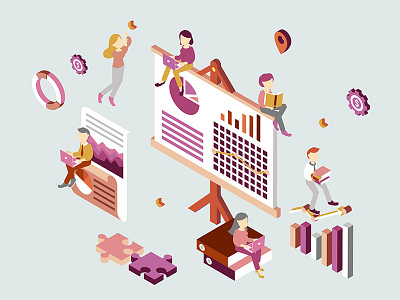 Business Plan Isometric Illustration