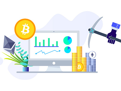 Cryptocurrency Mining Illustration