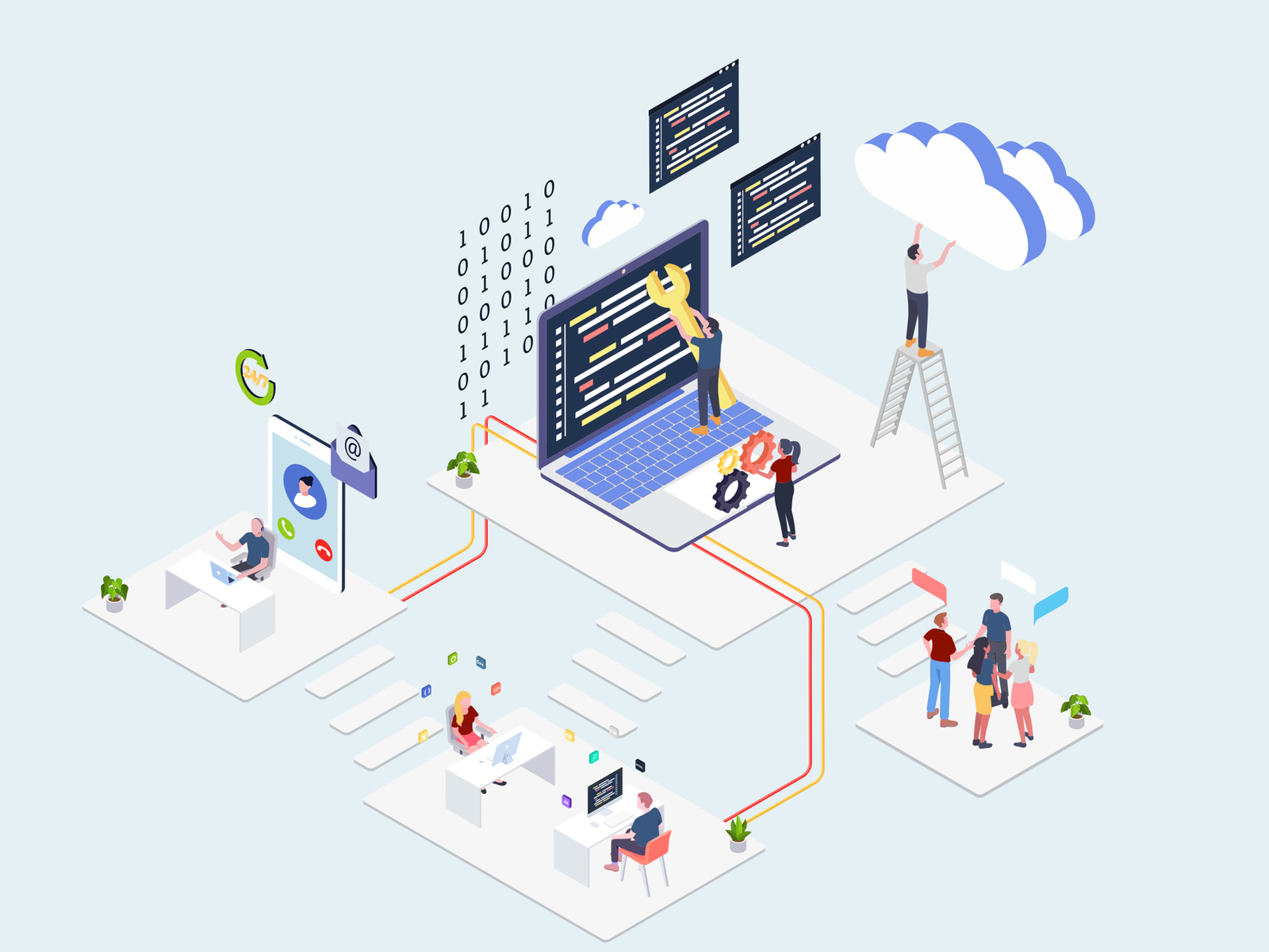 Cloud Computing Company Part 1 by angelbi88 on Dribbble