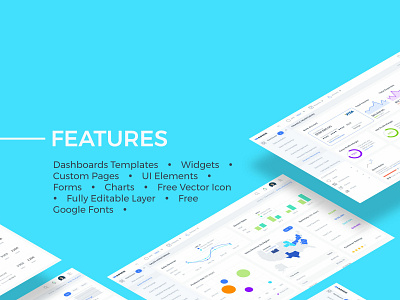 29 Admin Features UI ad campaign admin chart clean cryptocurrency dashboard event finance kit management modern multipurpose template ui element widget